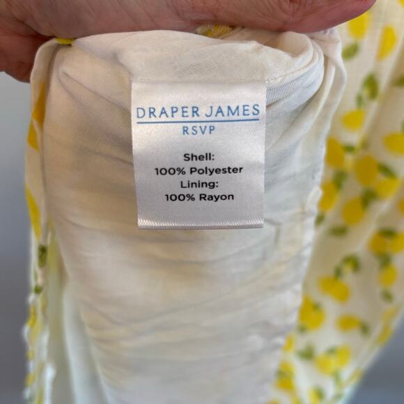Draper James RSVP Lemon Warp Midi Dress Size Large - Picture 8 of 10